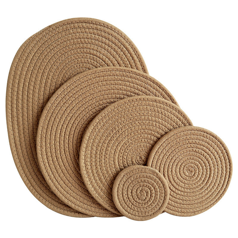 Damen Runde Platzdeckchen aus hochwertigem Naturmaterial Karnz