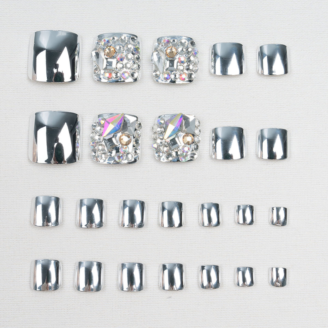 Dekoratives Strass-Pediküre-Set