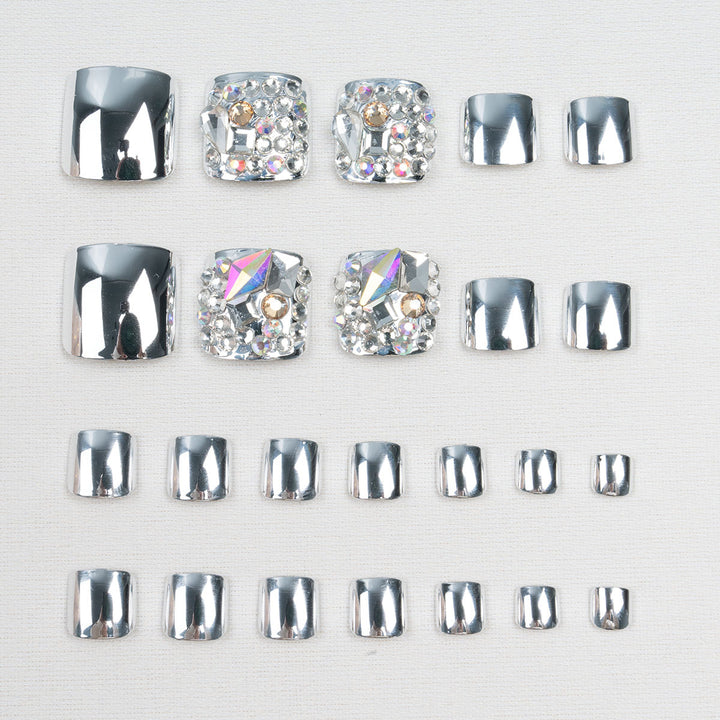 Dekoratives Strass-Pediküre-Set