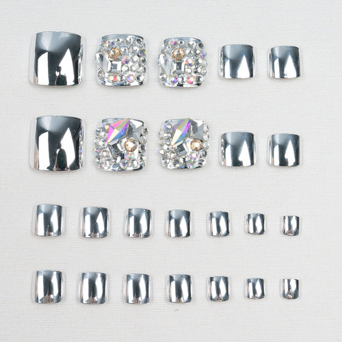 Dekoratives Strass-Pediküre-Set