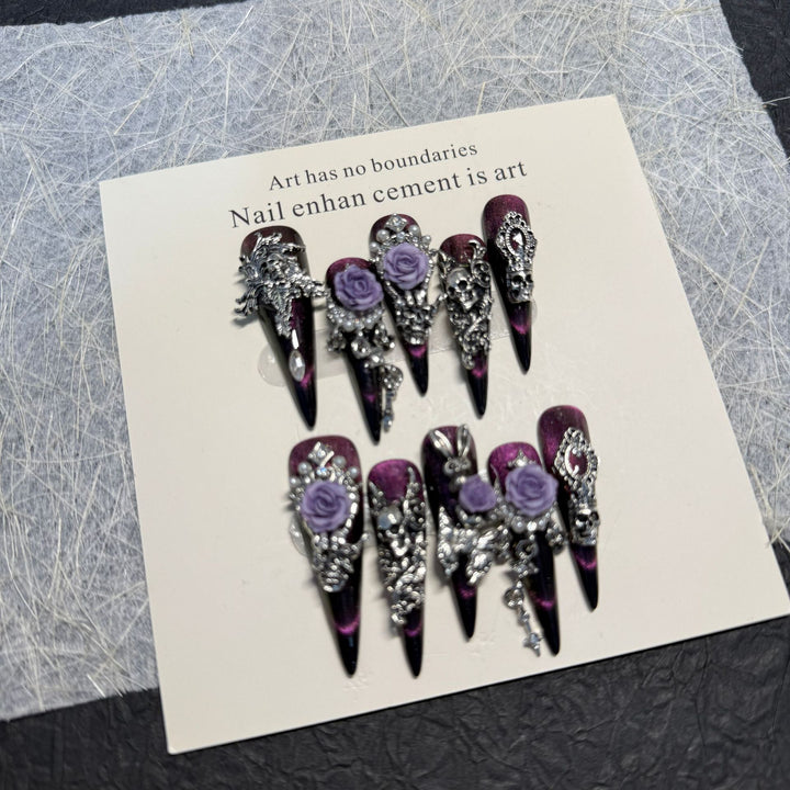 Gothic-Themen Druck-Nagelset