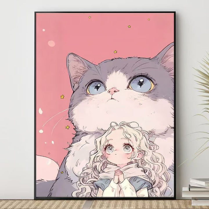 Niedliche Charakterillustration Leinwandkunst Karnz