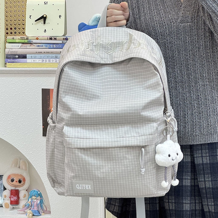 Stylischer kariertes Muster Rucksack Karnz