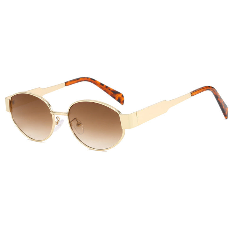 Modische Übergroße Sonnenbrille mit Metallrahmen Karnz