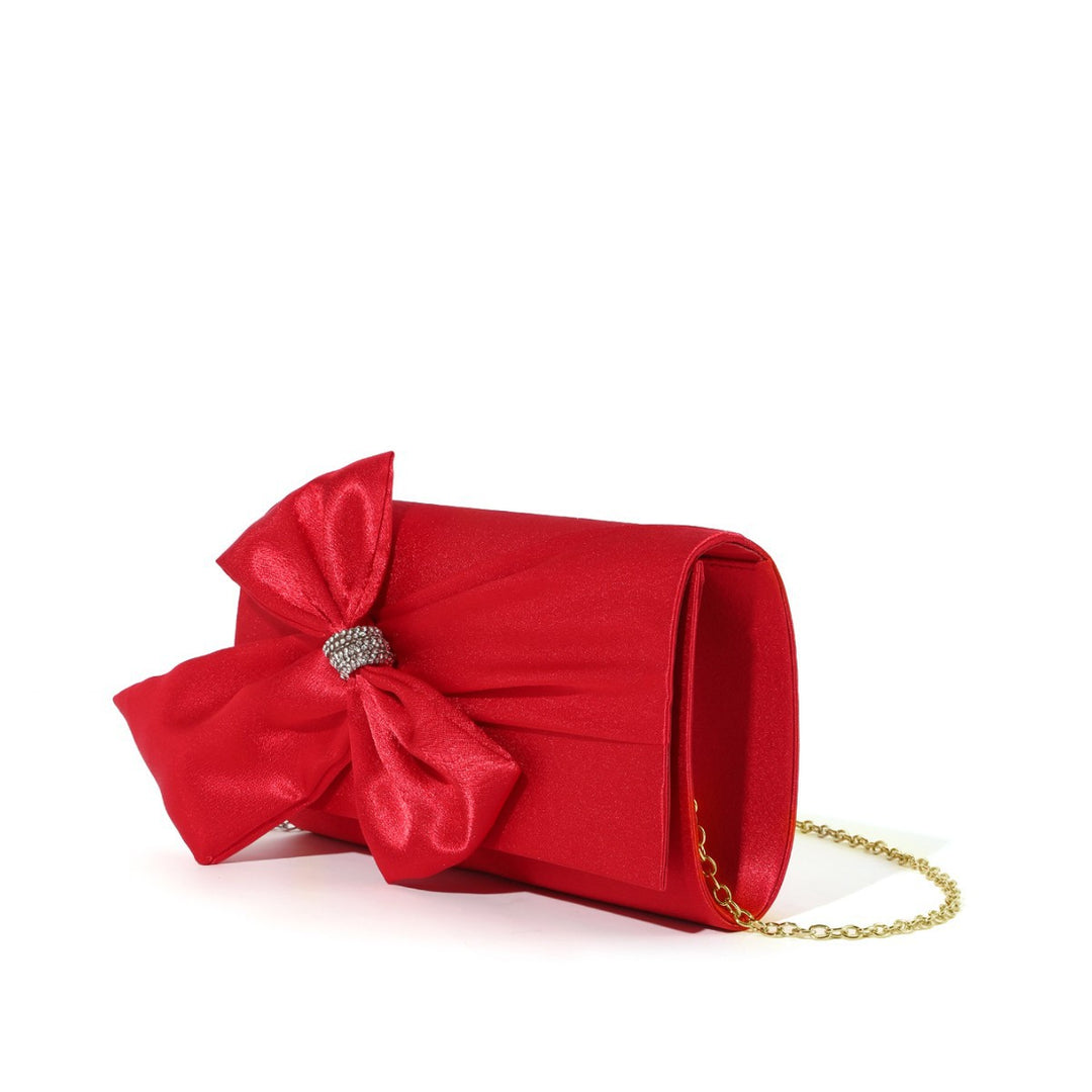 Luxe Satin Schleifen Clutch Tasche