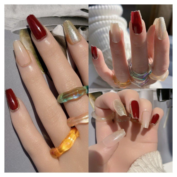 Elegante Press-On Nagelkunst Ausstellung Karnz