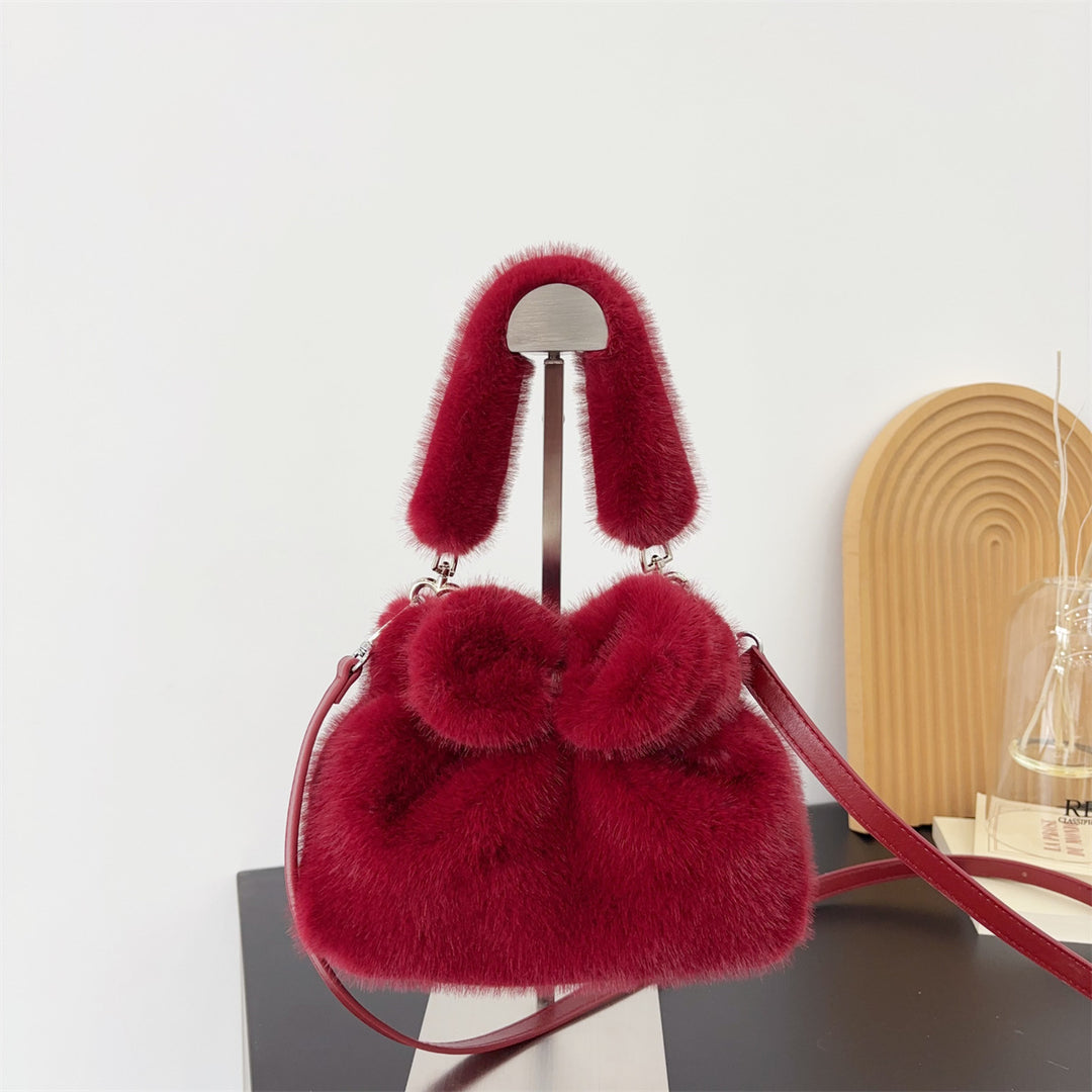 Elegante Plüsch-Handtasche