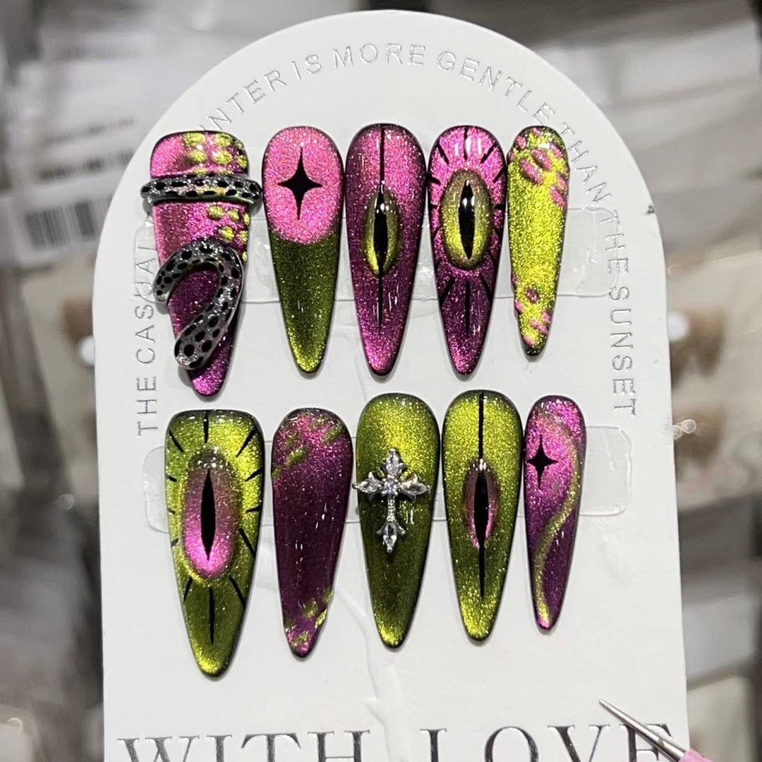 Wiederverwendbares Press-On Nagelset Karnz