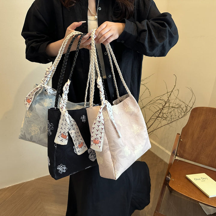 Blumenmuster Schulter Tote Bag Karnz