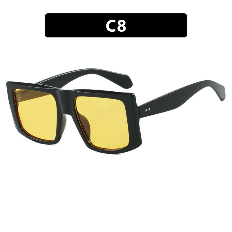 Damen quadratische Sonnenbrille mit robustem Kunststoffrahmen und schützendem UV-Filter Karnz