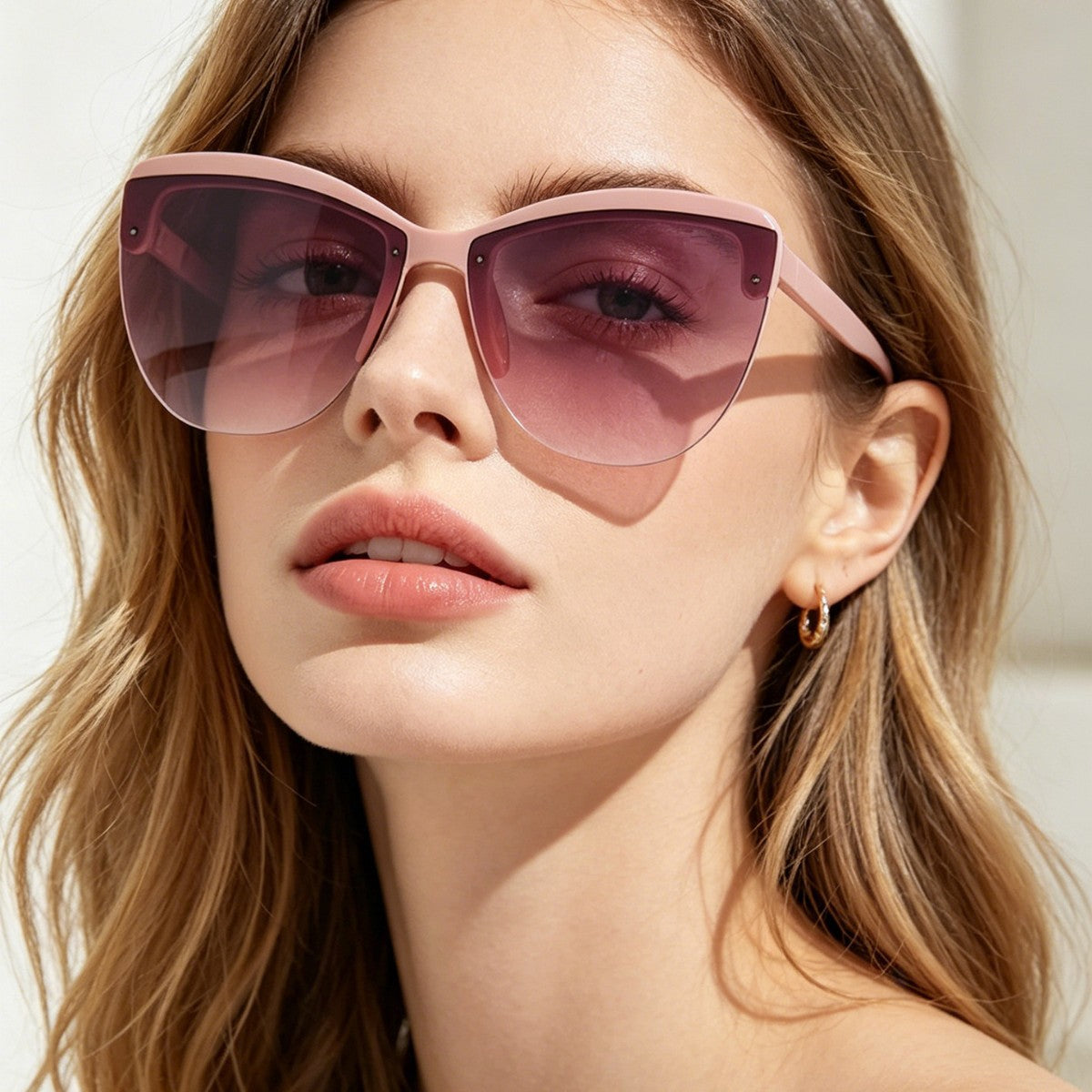 Damen modische Sonnenbrille mit hochwertigem Gradientendesign Karnz