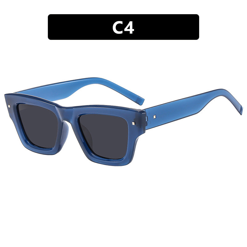 Damen trendige Sonnenbrille mit quadratischem Rahmen und UV-Schutz Karnz