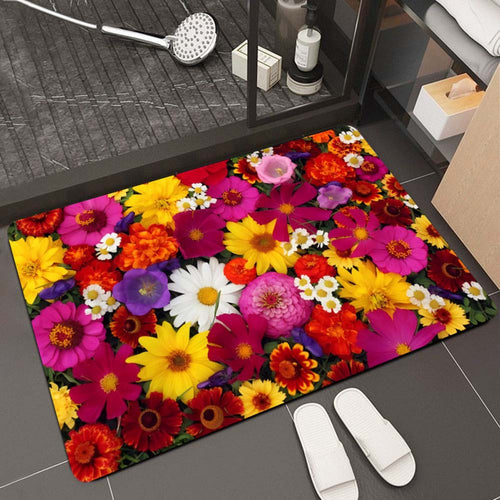 Blumenmuster Badezimmermatte