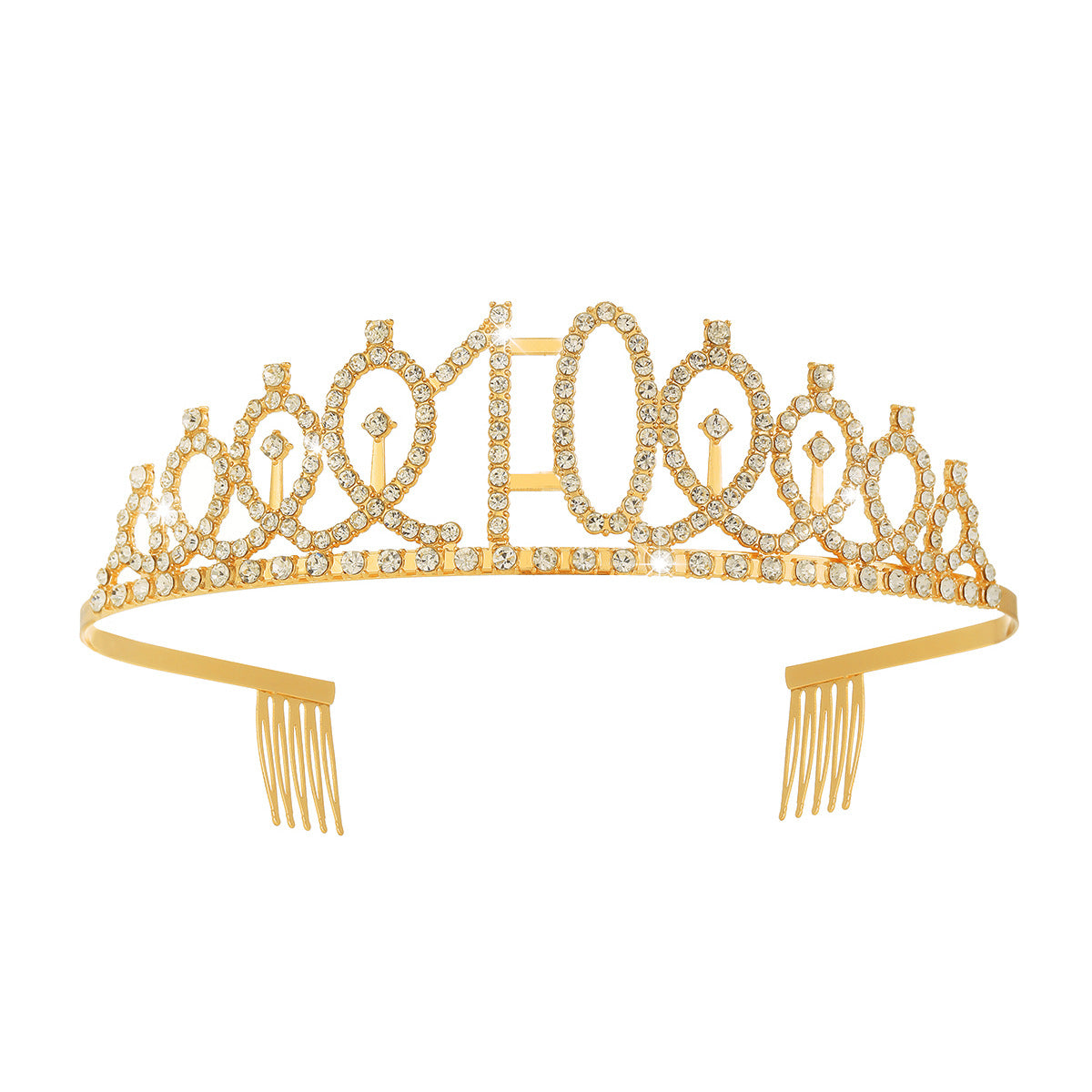 Damen Kristallverzierte Tiara mit elegantem Design Karnz