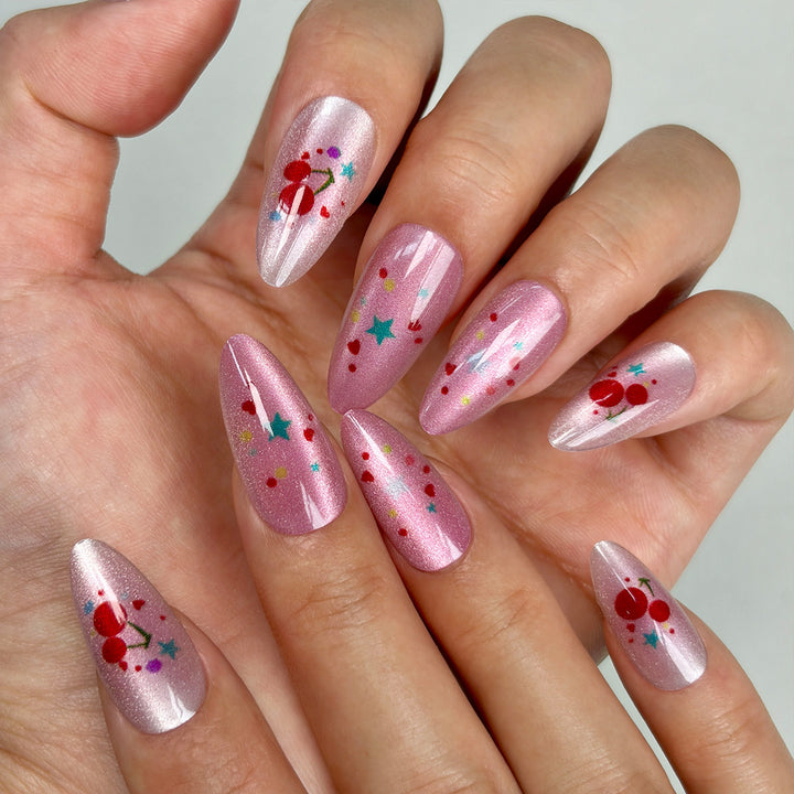 Chic Dekorativer Press-On Nagelset Karnz