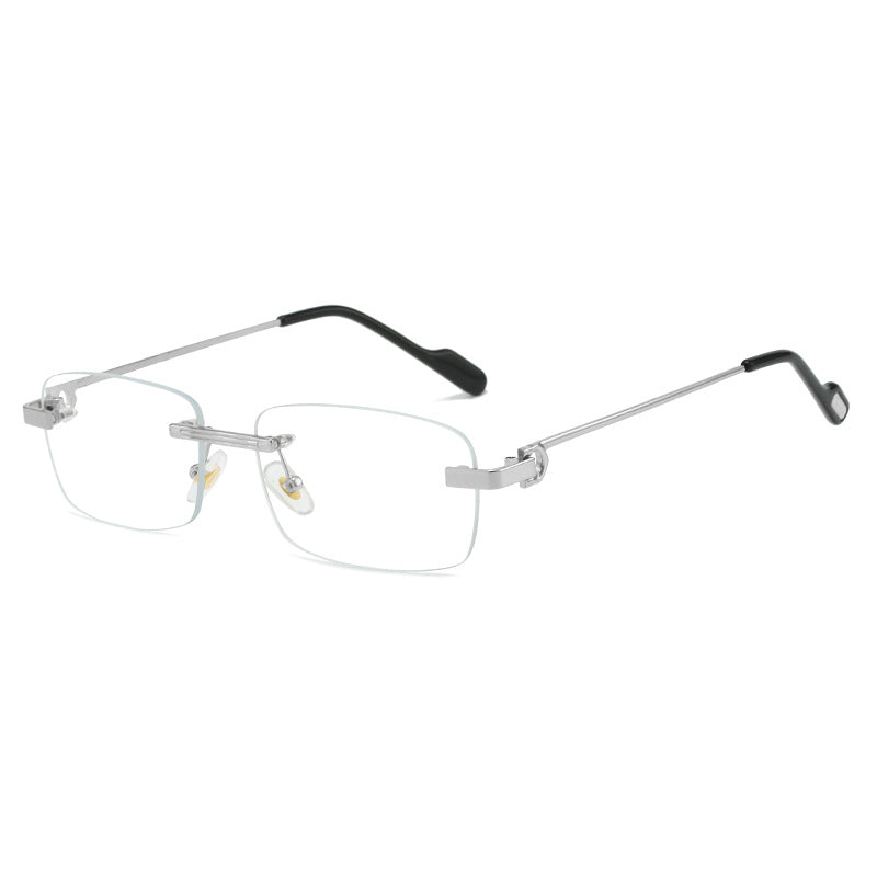 Damen modische rechteckige Sonnenbrille mit filigranem Metallrahmen Karnz