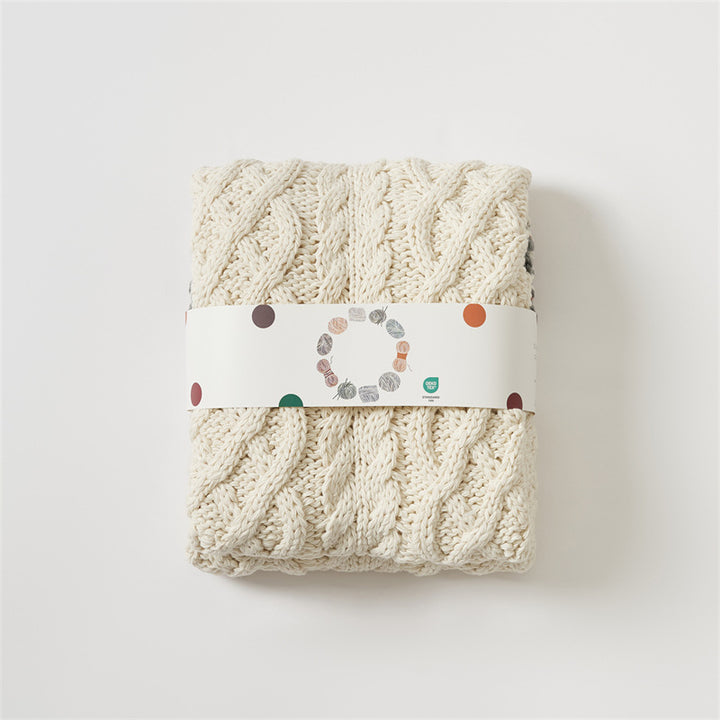 Oversized Chunky Kabelstrick Wurfdecke