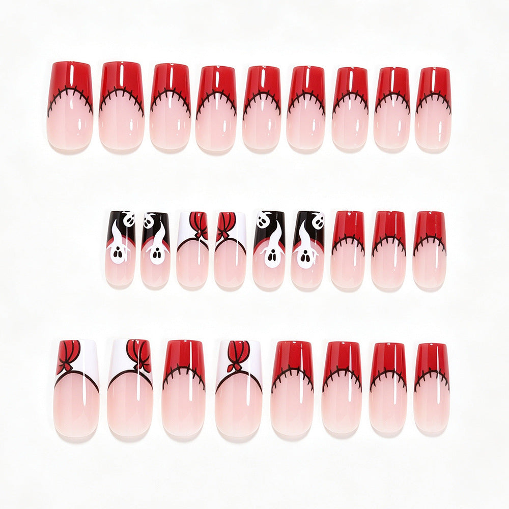 Kreative Halloween-Themen Press-On Nagelkunst Karnz