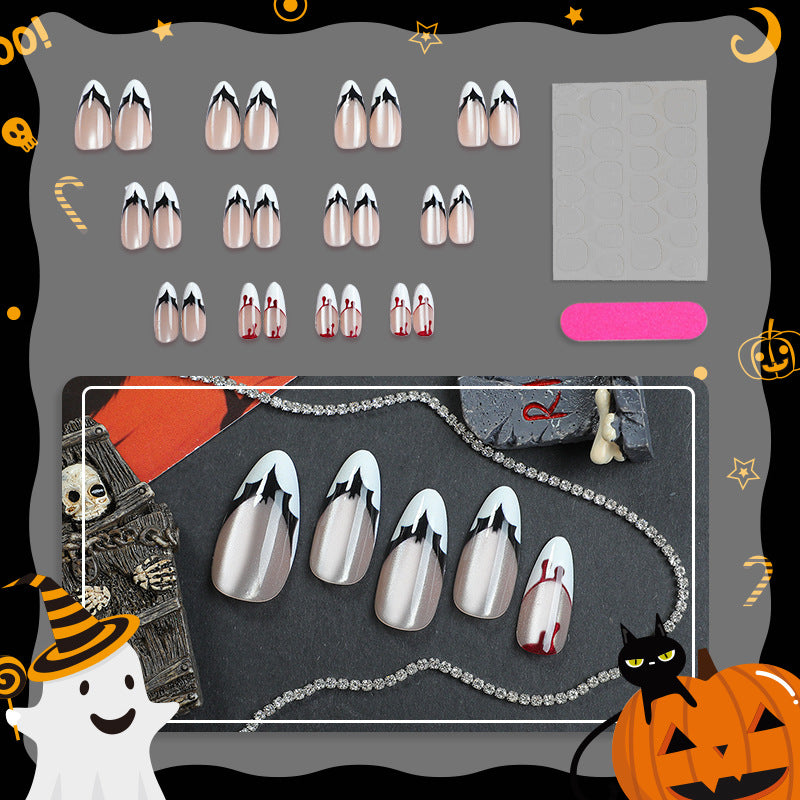 Halloween-Themen Künstlerische Press-On Nägel