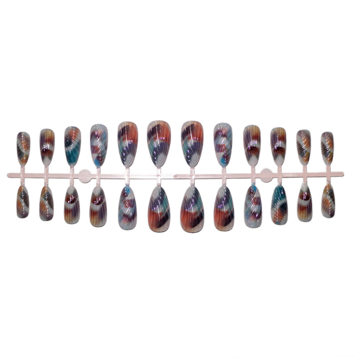 Künstlerisches Muscheln-inspiriertes Nagelkunstset