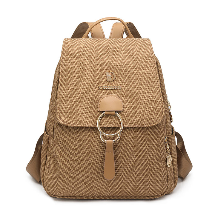 Multi-Kompartiment Fischgrät Fashion Rucksack Karnz