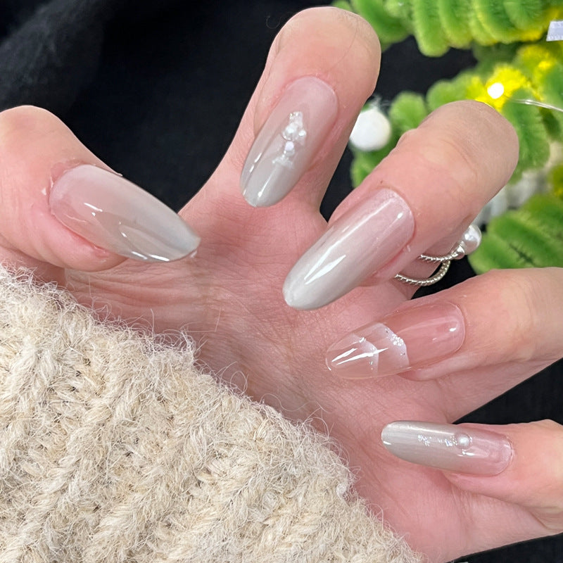 Elegantes Press-On-Nagelset mit Glitter- und Glanzfinish Karnz