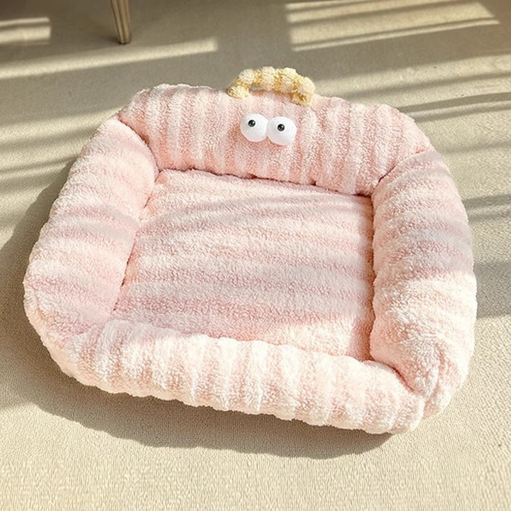 Gemütliches Gestreiftes Kissenbett Hundebett