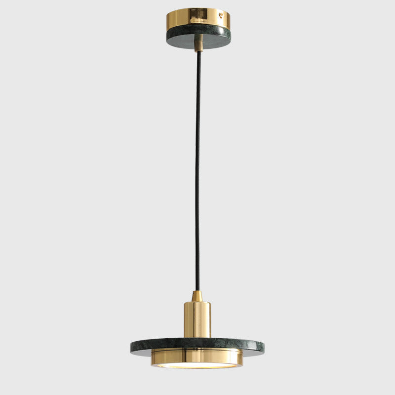 Elegante Marmor- und Messing-Pendelleuchte
