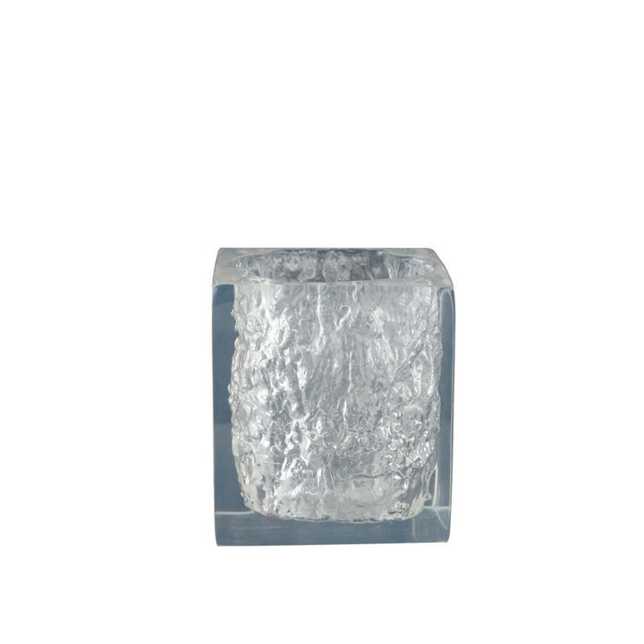 Texturierter dekorativer Glasblumentopf