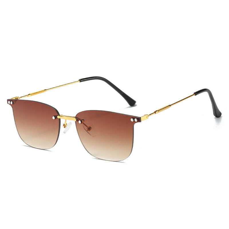 Damen stilvolle Geometric-Sonnenbrille mit modernen Glaselementen Karnz