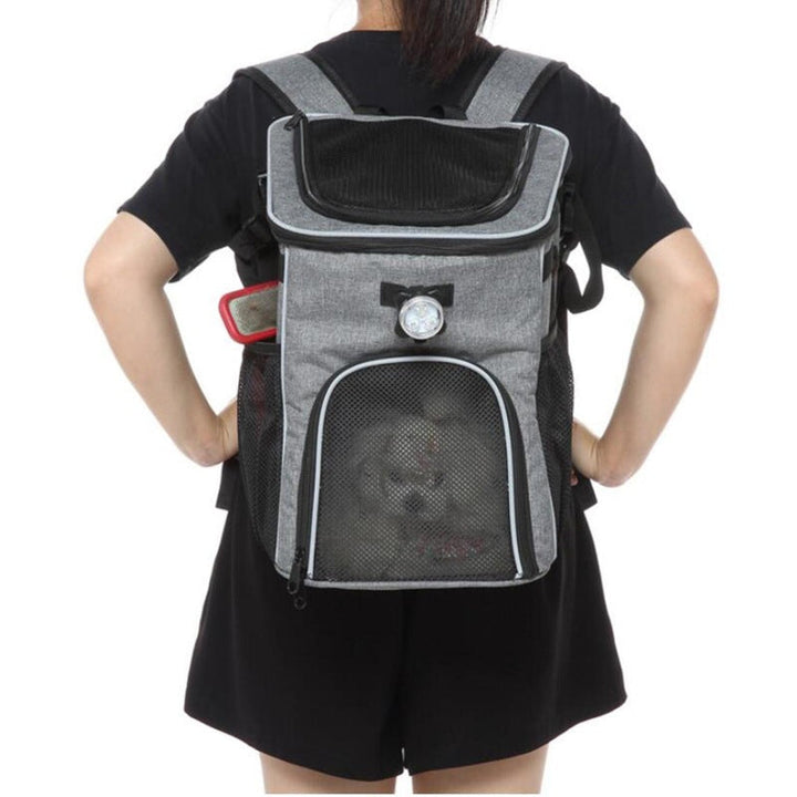 Vorne montierte Haustiertrage Fahrrad-Tasche mit sicherer Leine Atmungsaktives Mesh Gepolsterter Boden Reflektierender Rand Karnz