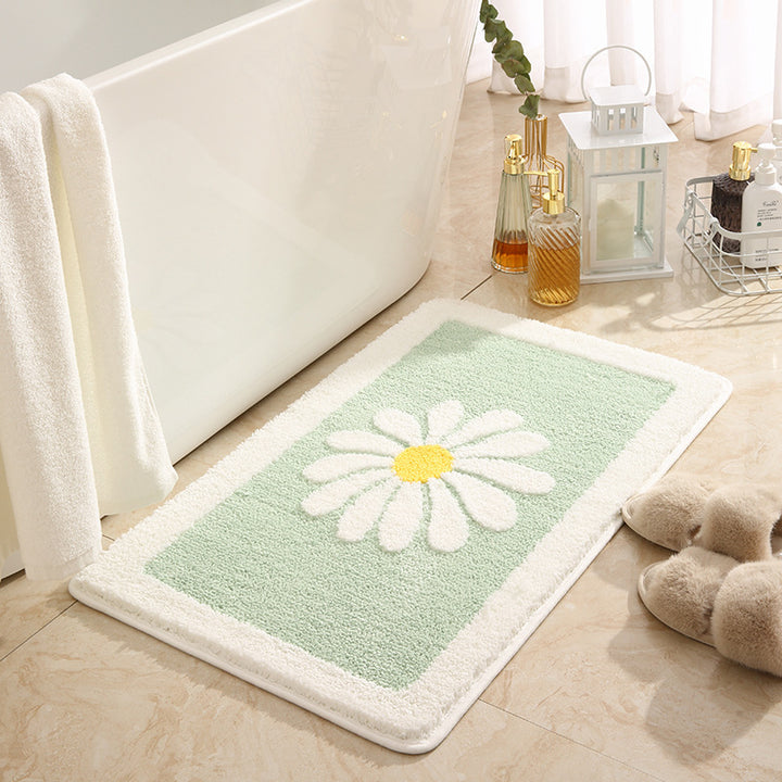 Blumenmotiv Memory Foam Badematte