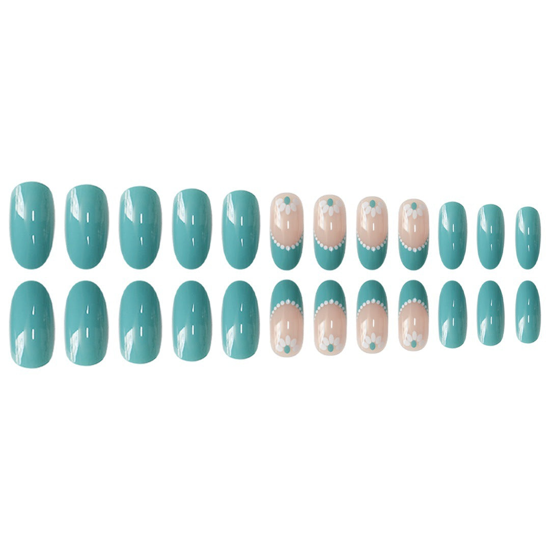 Elegantes florales Akzent-Nagelkunst-Set Karnz