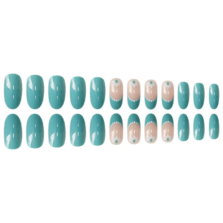 Elegantes florales Akzent-Nagelkunst-Set Karnz