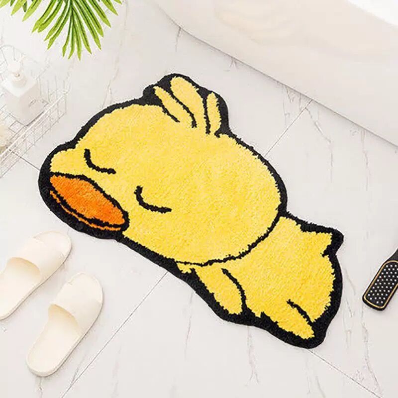 Niedlicher badezimmerteppich mit tiermotiv