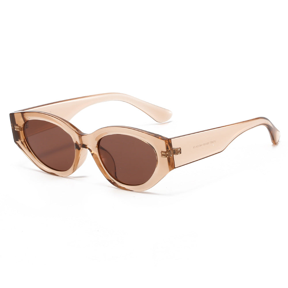 Damen Cat-Eye Sonnenbrille mit modernem, transparentem Rahmen und UV-Schutz Karnz