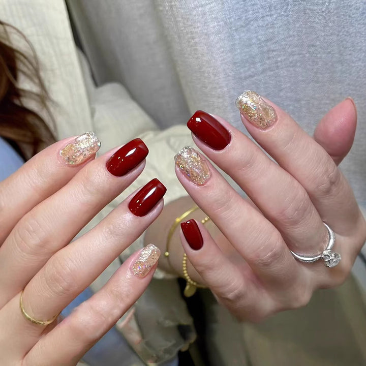 Glitzernde Acryl-Nagelkunst-Verstärkungen Karnz