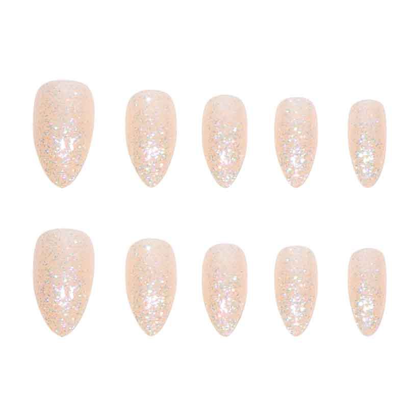 Glitzernde Stiletto Press-On Nägel Karnz