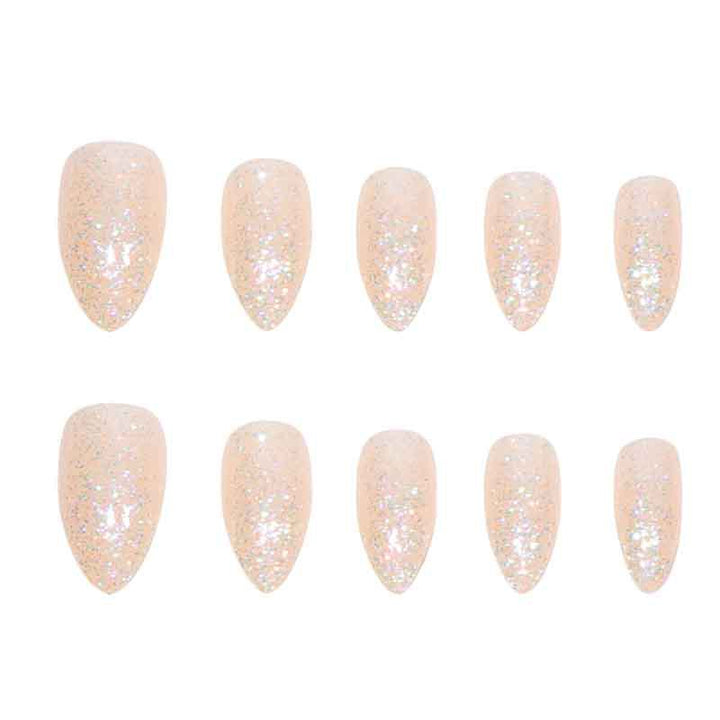 Glitzernde Stiletto Press-On Nägel Karnz