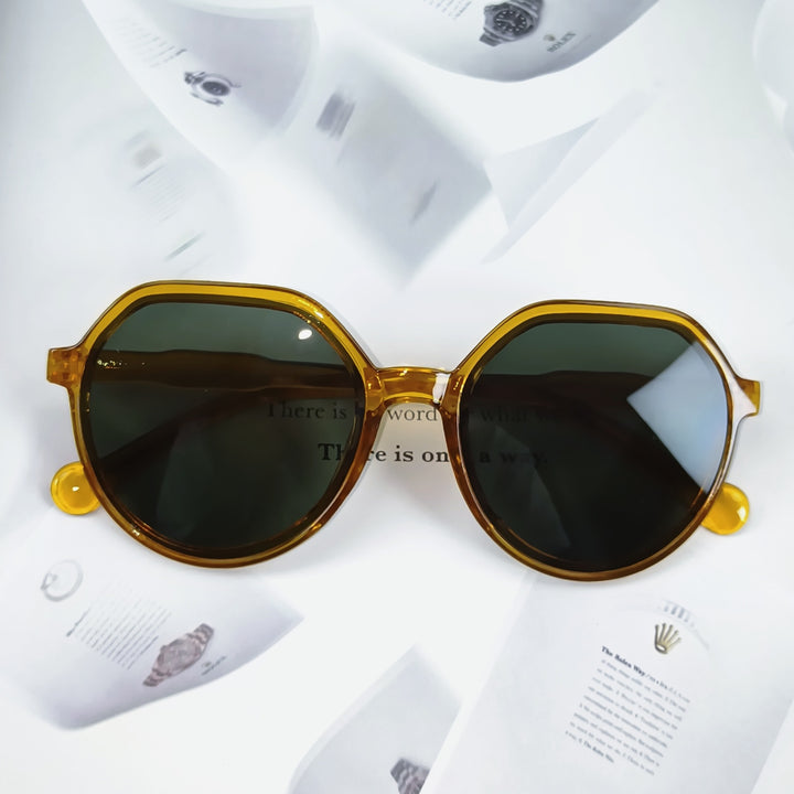 Damen Geometrische Sonnenbrille mit extravagantem Akzent Karnz