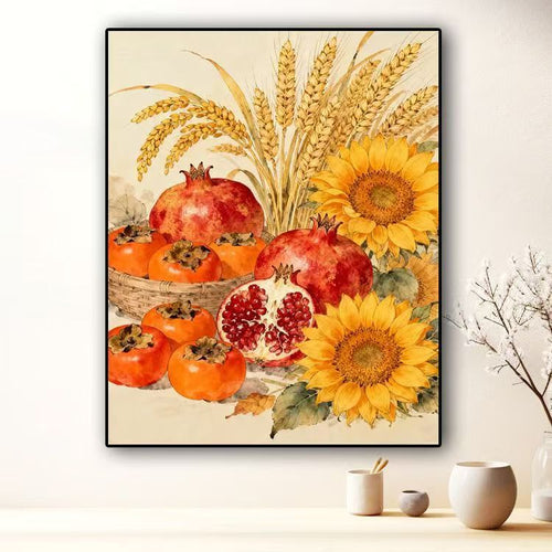 Botanische Stillleben-Leinwandkunst Karnz