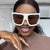 Damen sportliche Oversized-Sonnenbrille Karnz