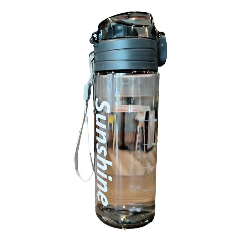 Damen transparente Trinkflasche mit ergonomischem Deckel Karnz