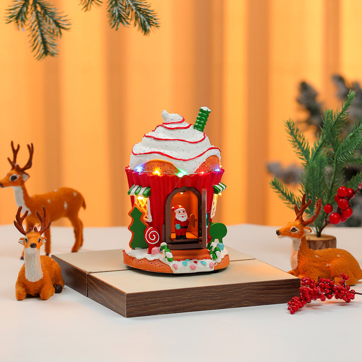 LED Beheizte Weihnachts Lebkuchenhaus Dekoration Karnz