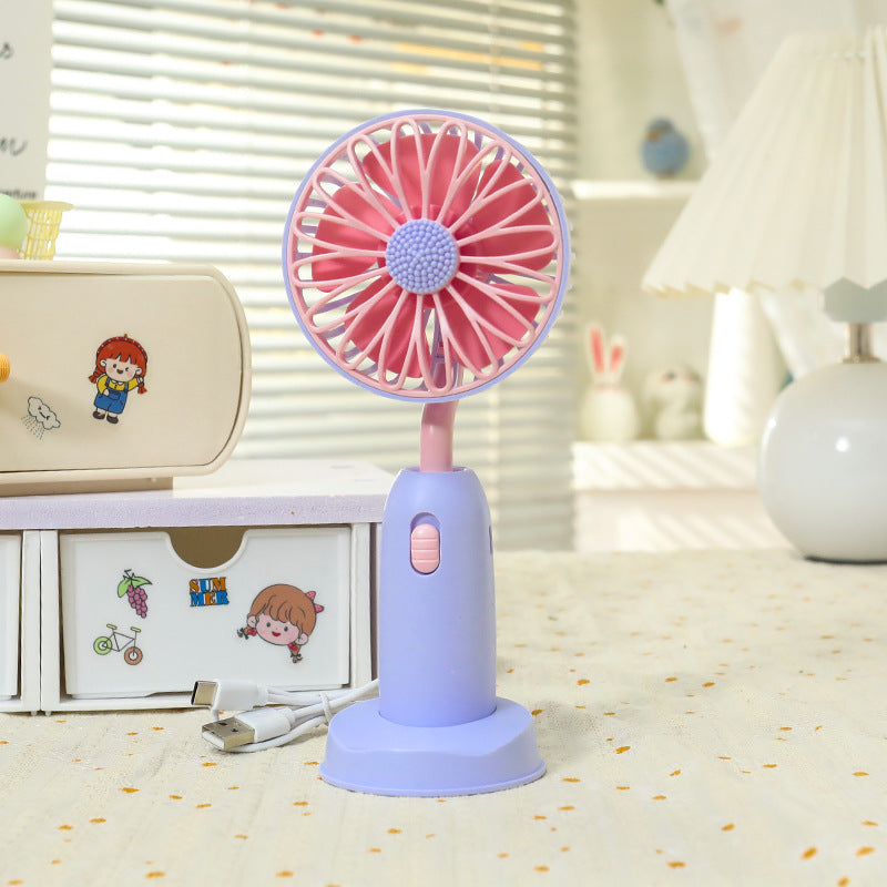 Damen Tragbarer USB-Lüfter mit verspieltem Blumen-Design Karnz