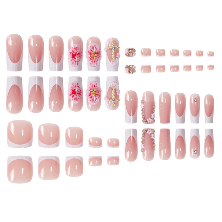 Floral Accent Press-On Nail Art Set Karnz