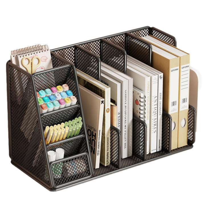 Mesh-Schreibtisch-Organizer mit Mehrfach-Ordner und Stifthalter