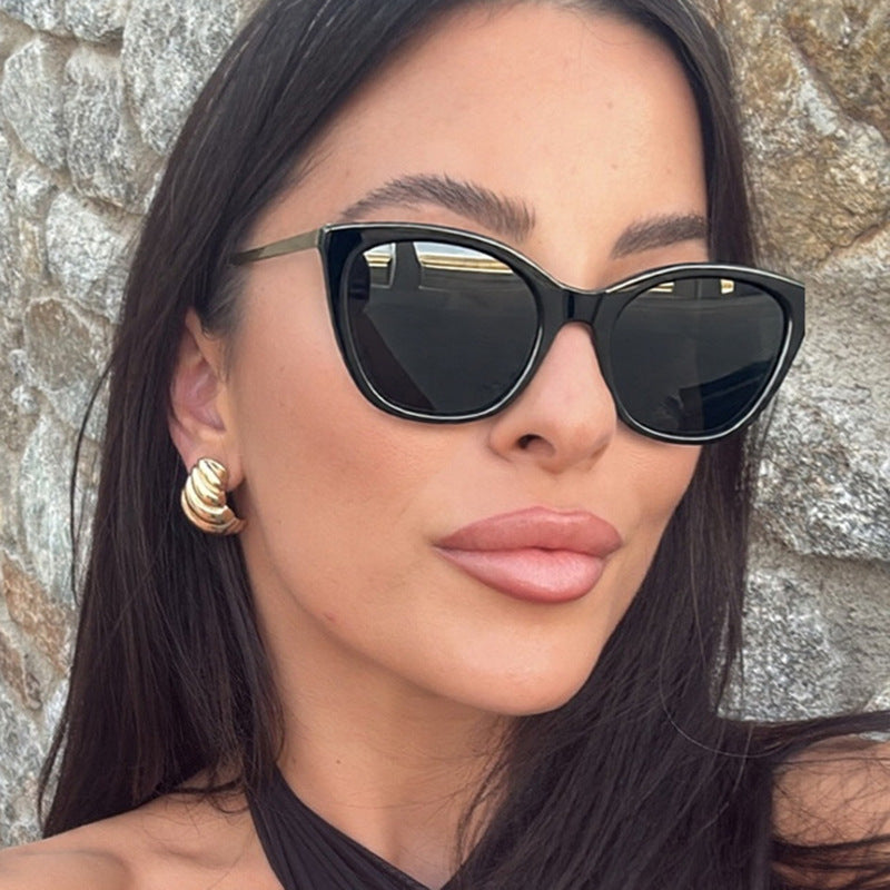 Damen elegante Cat-Eye Sonnenbrille mit hochwertigem Rahmen und UV-Schutz Karnz