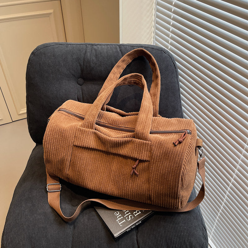 Texturierte Corduroy Reise-Duffel-Tasche Karnz