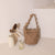 Damen Handgeknüpfte Korbtasche mit floralen Mustern Karnz